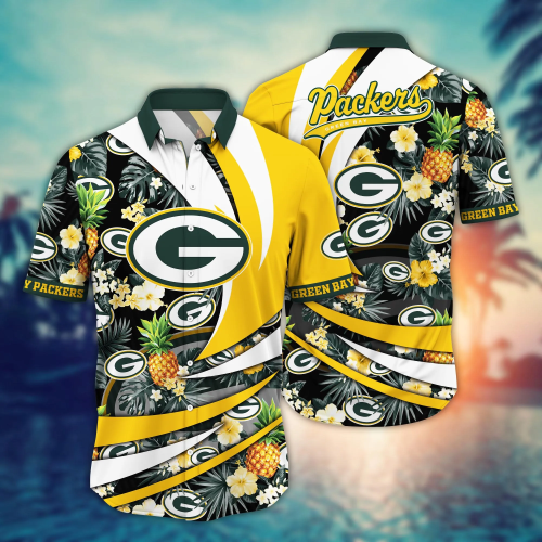 Green Bay Packers NFL Flower Hawaii Shirt And Tshirt For Fans, Summer Football Shirts Gift