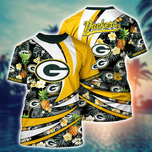 Green Bay Packers NFL Flower Hawaii Shirt And Tshirt For Fans, Summer Football Shirts Gift