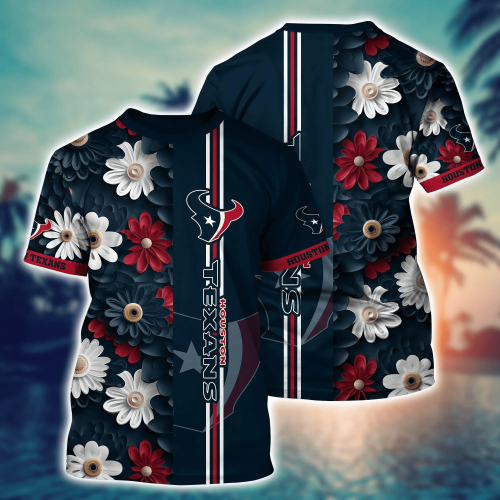 Houston Texans NFL Flower Hawaii Shirt And Tshirt For Fans, Summer Football Shirts Gift