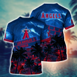 Los Angeles Angels MLB Hawaiian Shirt & T-Shirt Combo for Fans – Summer Football Gift