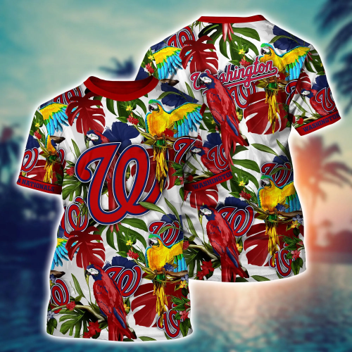 Washington Nationals MLB Flower Hawaii Shirt & Tshirt: Summer Football Fan Gift