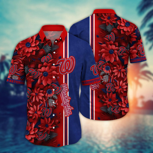 Washington Nationals MLB Flower Hawaii Shirt & Tshirt: Custom Summer Football Fan Gift
