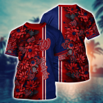 Washington Nationals MLB Flower Hawaii Shirt & Tshirt: Custom Summer Football Fan Gift Washington Nationals MLB Flower Hawaii Shirt & Tshirt: Custom Summer Football Fan Gift