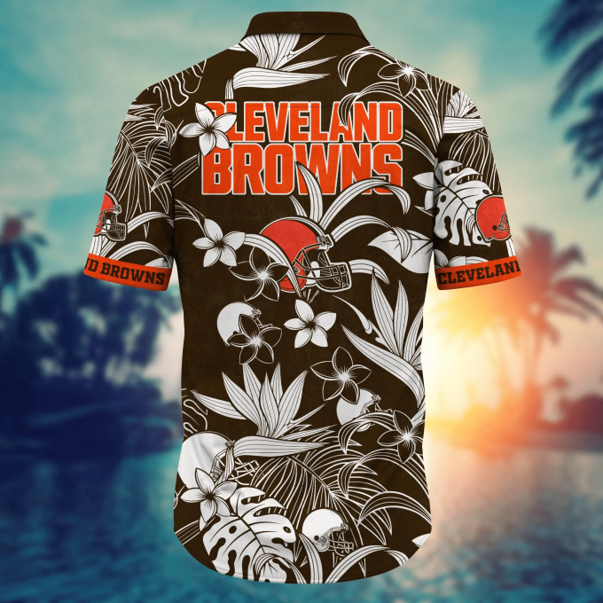 Cleveland Browns NFL Flower Hawaii Shirt And Tshirt For Fans, Summer Football Shirts Gift