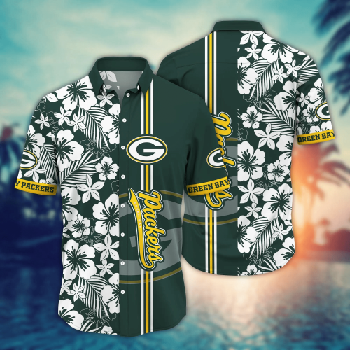 Green Bay Packers NFL Flower Hawaii Shirt And Tshirt For Fans, Summer Football Shirts Gift