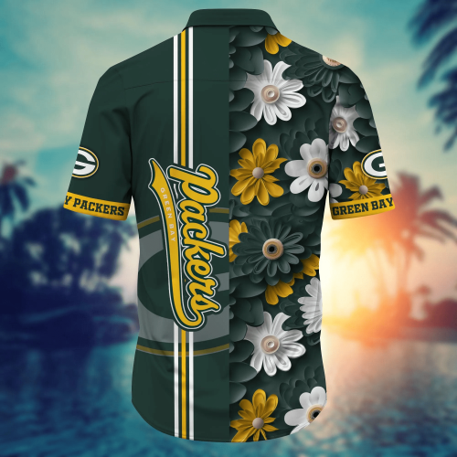 Green Bay Packers NFL Flower Hawaii Shirt And Tshirt For Fans, Summer Football Shirts Gift