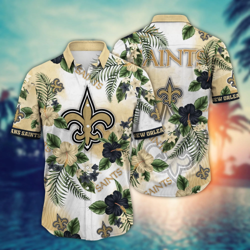 New Orleans Saints NFL Flower Hawaii Shirt And Tshirt For Fans, Summer Football Shirts Gift