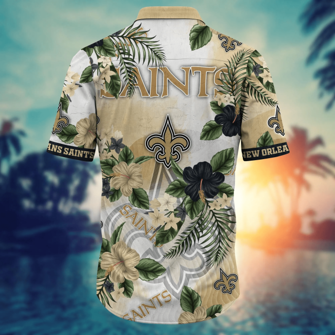 New Orleans Saints NFL Flower Hawaii Shirt And Tshirt For Fans, Summer Football Shirts Gift