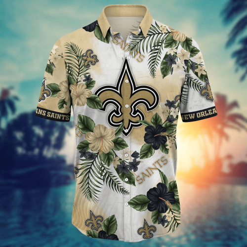 New Orleans Saints NFL Flower Hawaii Shirt And Tshirt For Fans, Summer Football Shirts Gift