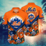New York Mets MLB Flower Hawaii Shirt & Tshirt: Custom Summer Football Fan Gift New York Mets MLB Flower Hawaii Shirt & Tshirt: Custom Summer Football Fan Gift