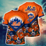 New York Mets MLB Flower Hawaii Shirt & Tshirt: Custom Summer Football Fan Gift New York Mets MLB Flower Hawaii Shirt & Tshirt: Custom Summer Football Fan Gift