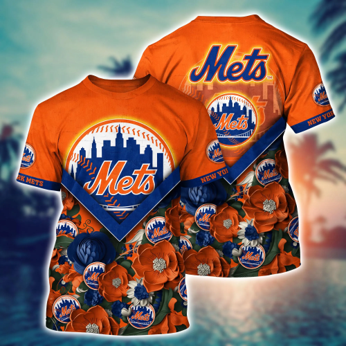 New York Mets MLB Flower Hawaii Shirt & Tshirt: Custom Summer Football Fan Gift