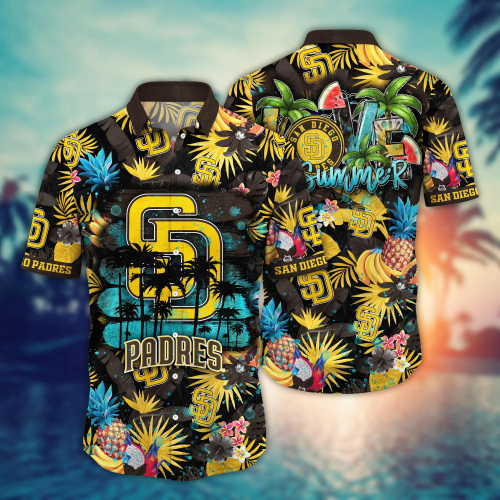 San Diego Padres Flower Hawaii Shirt & Tshirt: Summer Football Shirts Gift