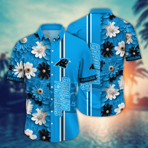 Carolina Panthers NFL Flower Hawaii Shirt And Tshirt For Fans, Summer Football Shirts Gift
