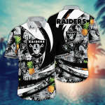 Las Vegas Raiders NFL Flower Hawaii Shirt And Tshirt For Fans, Summer Football Shirts Gift