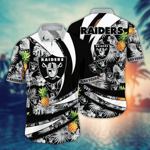 Las Vegas Raiders NFL Flower Hawaii Shirt And Tshirt For Fans, Summer Football Shirts Gift