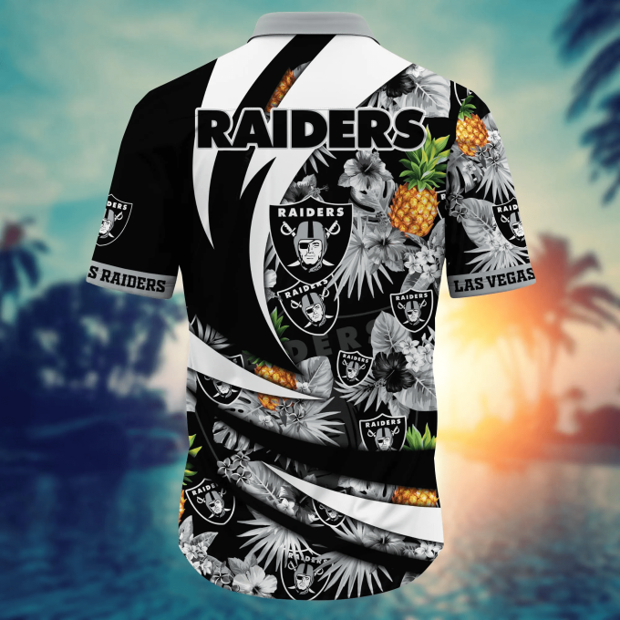 Las Vegas Raiders NFL Flower Hawaii Shirt And Tshirt For Fans, Summer Football Shirts Gift