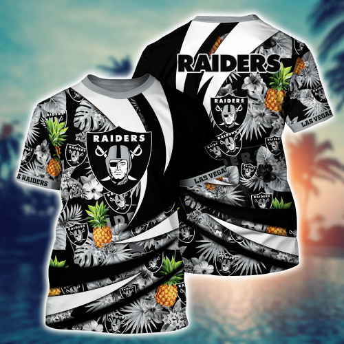 Las Vegas Raiders NFL Flower Hawaii Shirt And Tshirt For Fans, Summer Football Shirts Gift