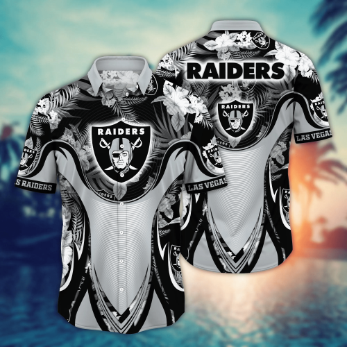 Las Vegas Raiders NFL Flower Hawaii Shirt And Tshirt For Fans, Summer Football Shirts Gift