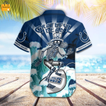 NFL Indianapolis Colts Grateful Dead Navy Hawaiian Shirt