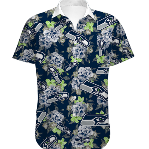Men’s Seattle Seahawks Hawaiian Shirt Tropical