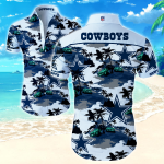 Dallas Cowboys Coconut Tree Graphic 3D Hawaiian Shirt, Gift For Fans Dallas Cowboys Coconut Tree Graphic 3D Hawaiian Shirt, Gift For Fans