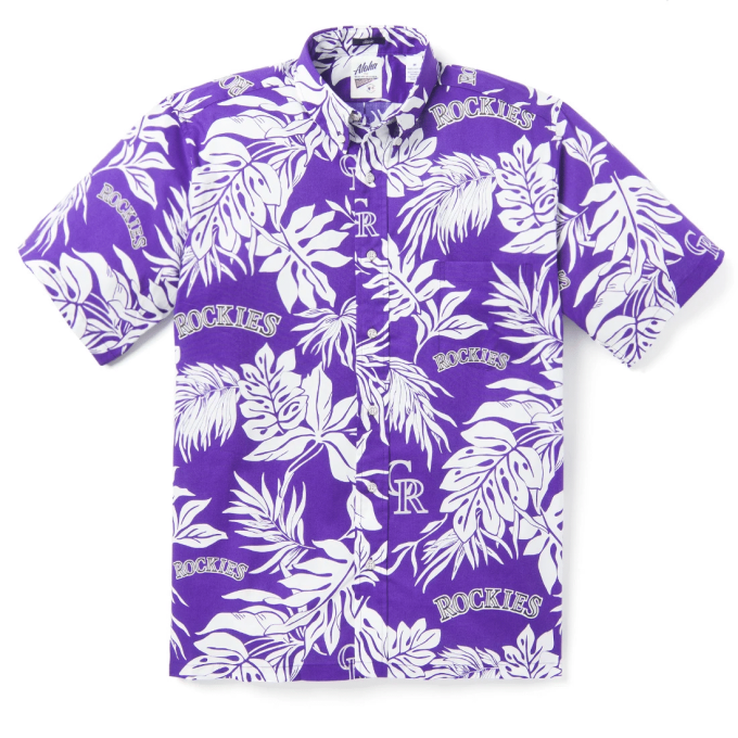 Colorado Rockies Logo Aloha Hawaiian Shirt – Official MLB Merchandise