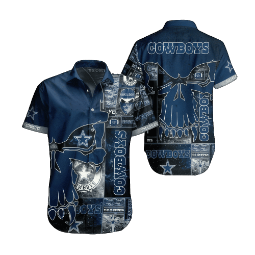 NFL Dallas Cowboys Hawaiian Shirt Short Skull All over print