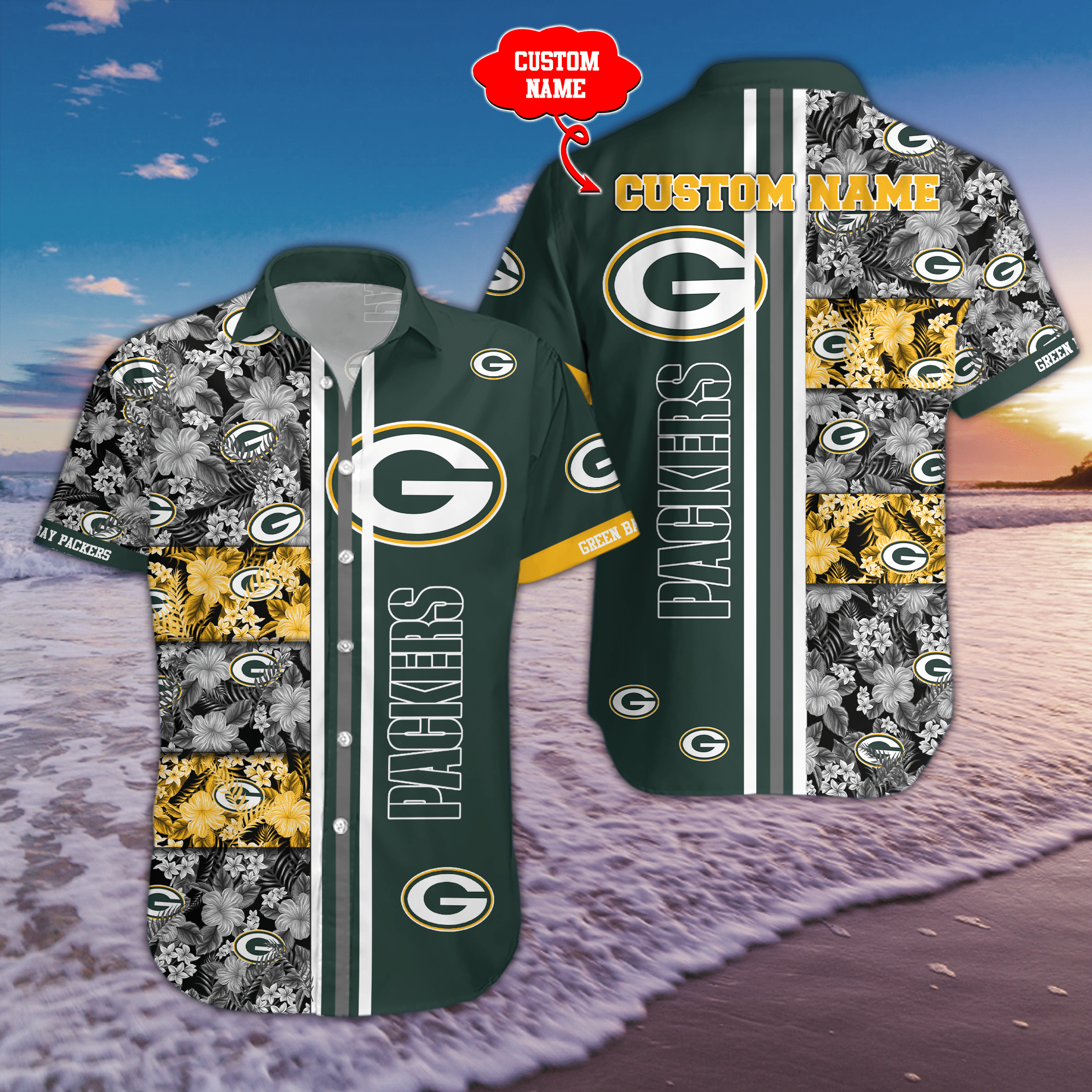 Green Bay Packers NFL Hawaiian Shirt 08 Green Bay Packers NFL Hawaiian Shirt 08