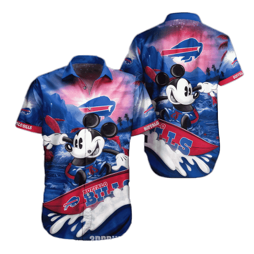 Buffalo Bills Hawaiian Shirt Mickey Pattern All Over Print Gift For Fans NFL 24 Summer