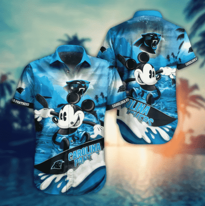NFL Carolina Panthers Hawaiian Shirt Mickey All over print Trending Summer