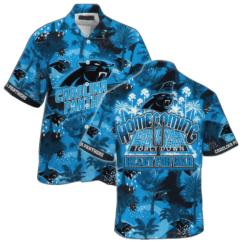NFL Carolina Panthers Hawaiian Shirt Short 4