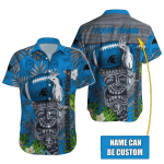 Custom Name Tiki Totem NFL Carolina Panthers Aloha Hawaiian Shirt