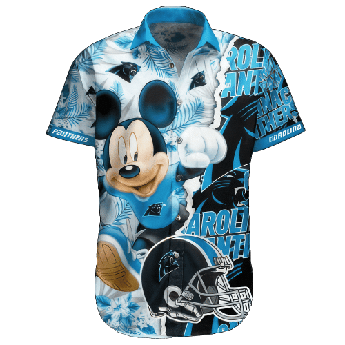 NFL Carolina Panthers Hawaiian Shirt Short Mickey All over print