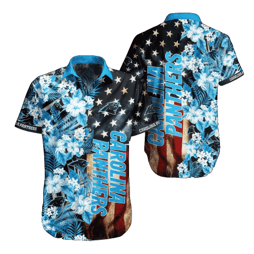 NFL Carolina Panthers Hawaiian Shirt Flag Flower