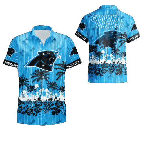 NFL Carolina Panthers Hawaiian Shirt And Short This Summer FVJ1