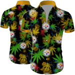Pittsburgh Steelers Cannabis Beach Shirt Hawaiian Shirt Gift For Fans PS