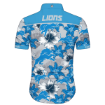 Detroit Lions Beach Shirt Hawaiian Shirt Tropical Flower Pattern Short Sleeve NFL 2467
