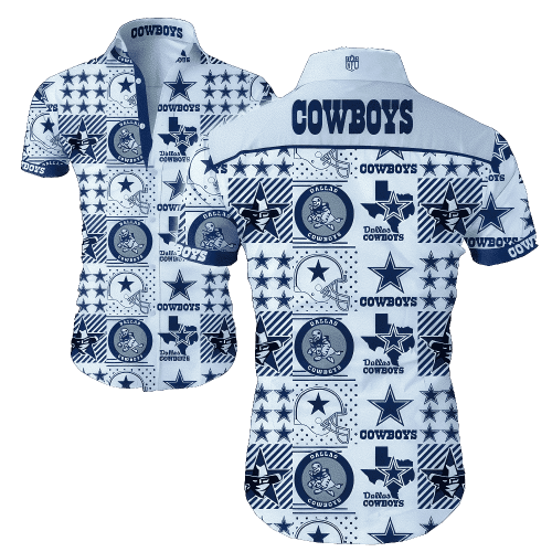 Dallas Cowboys Hawaiian Shirt Summer Button Up Gift For Fans NFL