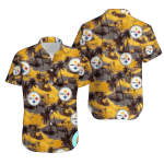 Pittsburgh Steelers Coconut Tree All Over Print Hawaiian Shirt Beach Shirt NFL