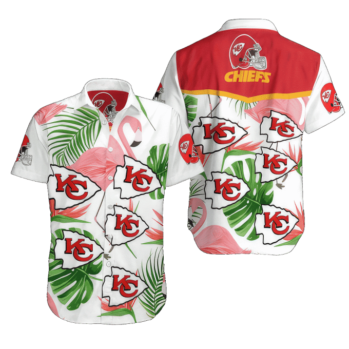 Kansas City Chiefs Flamingo Pattern Hawaiian Shirt Gift For Fans