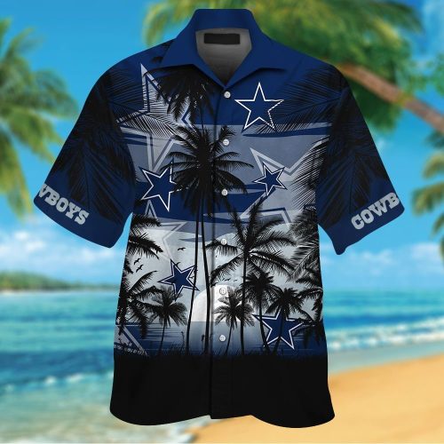 Dallas Cowboys Short Sleeve Button Up Tropical Aloha Hawaiian Shirts Shirt Hawaiian Shirt Set for Men Women Kids