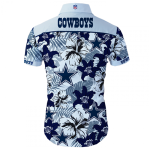 Dallas Cowboys Hawaiian Shirt Tropical Flower Short Sleeve