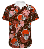 Men’s Cleveland Browns Hawaiian Shirt Tropical Men’s Cleveland Browns Hawaiian Shirt Tropical