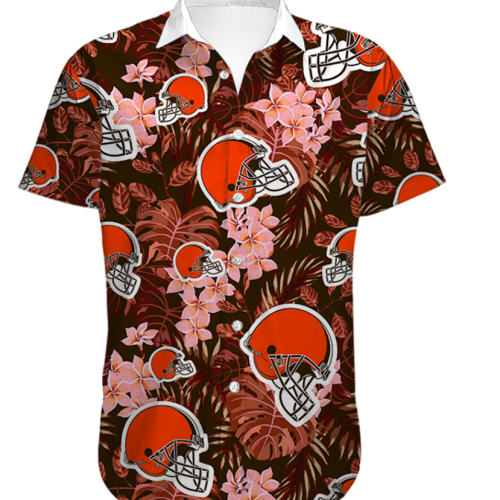 Men’s Cleveland Browns Hawaiian Shirt Tropical