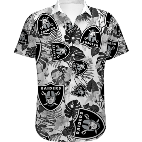 Men’s Las Vegas Raiders Hawaiian Shirt Tropical