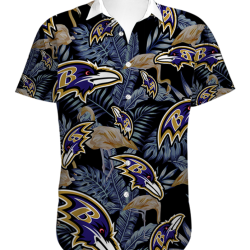 Men’s Baltimore Ravens Hawaiian Shirt Tropical