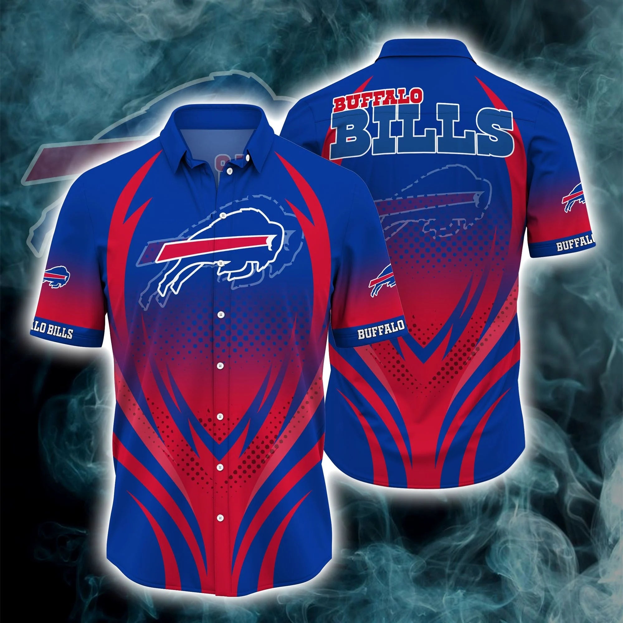Buffalo Bills Button Down Shirt 3D Print GiftFS Buffalo Bills Button Down Shirt 3D Print GiftFS