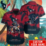 Houston Texans Hawaiian Shirt Mascot Customize Your Name