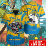 Los Angeles Chargers Hawaiian Shirt Mascot Customize Your Name
